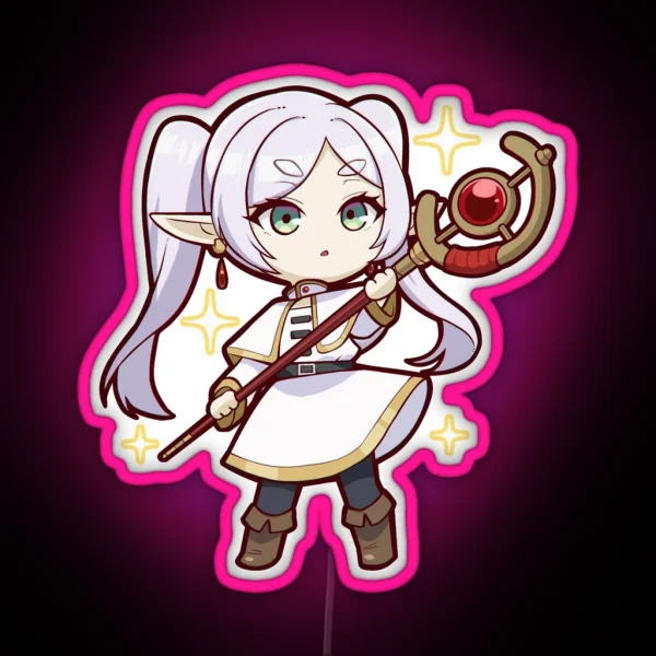 Frieren Chibi RGB Neon Sign