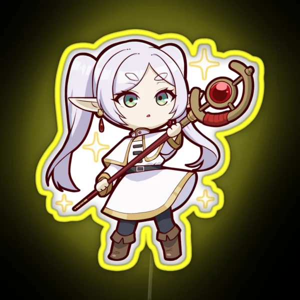 Frieren Chibi RGB Neon Sign