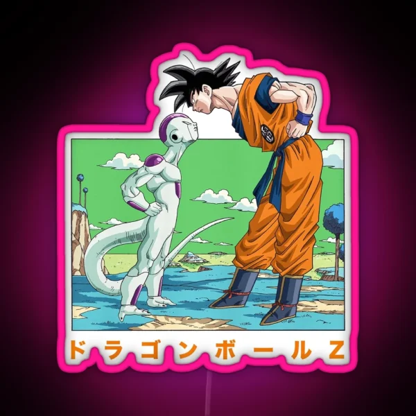 Frieza And Goku Cute RGB Neon Sign