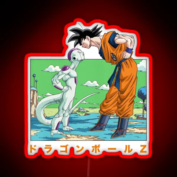 Frieza And Goku Cute RGB Neon Sign