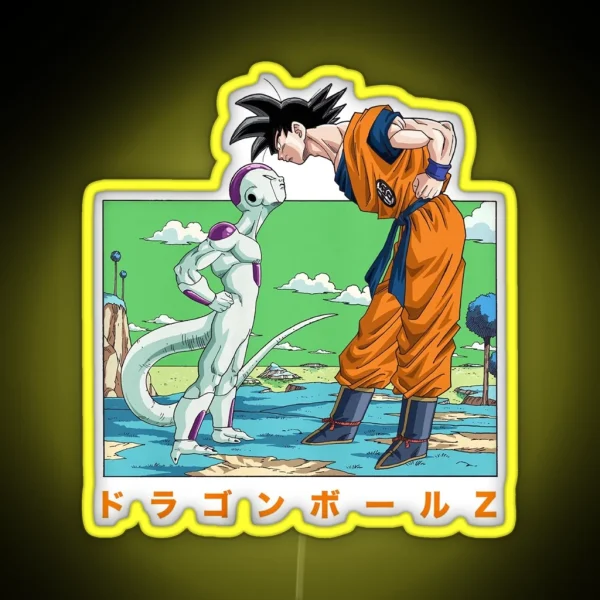 Frieza And Goku Cute RGB Neon Sign