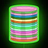 Add Retro Glow with Color-Changing LED Frisbee Neon Sign Decor