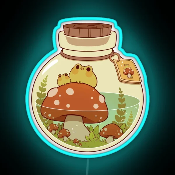Frog And Mushroom Potion RGB Neon Sign