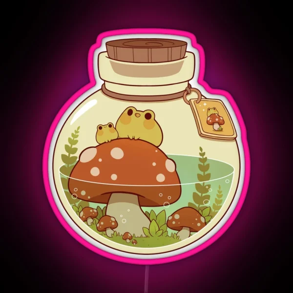 Frog And Mushroom Potion RGB Neon Sign