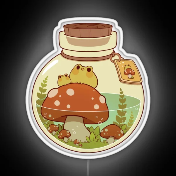 Frog And Mushroom Potion RGB Neon Sign