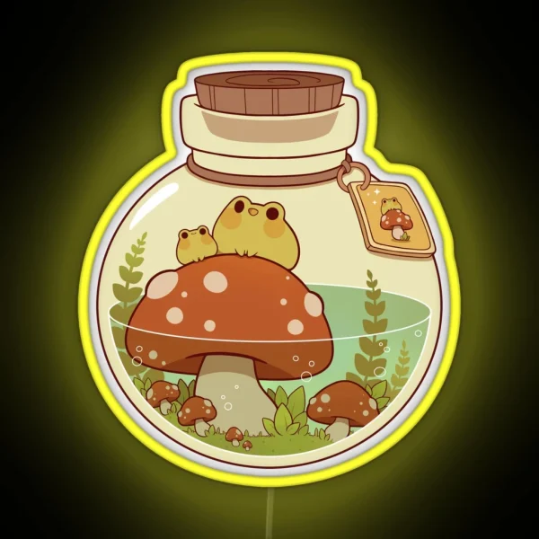 Frog And Mushroom Potion RGB Neon Sign