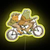 Colorful Frog and Toad on Bike LED Neon Sign Decorations