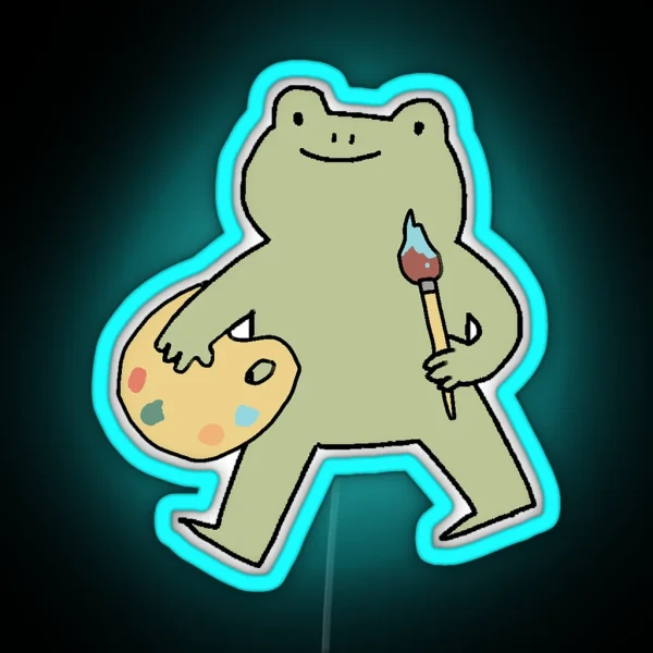Frog Artist RGB Neon Sign