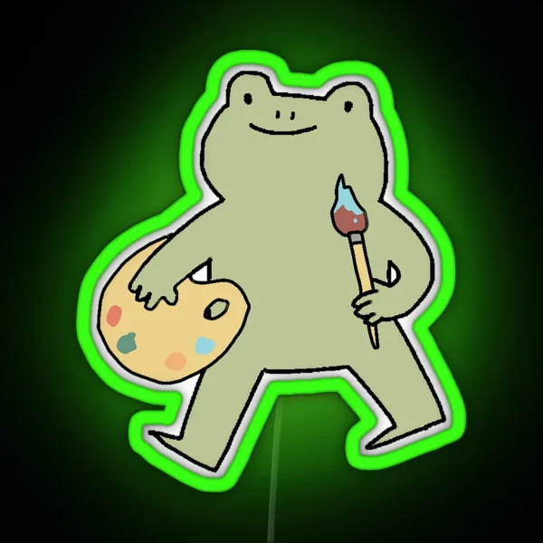 Frog Artist RGB Neon Sign