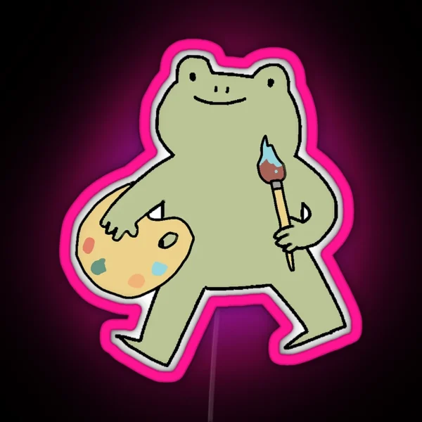 Frog Artist RGB Neon Sign