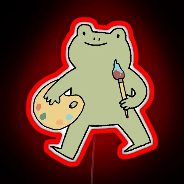 Frog Artist RGB Neon Sign