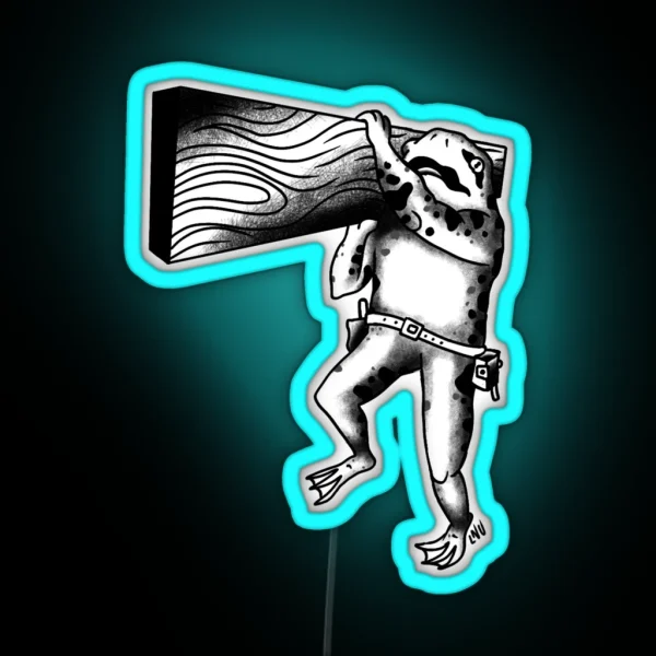 Frog Carpenter RGB Neon Sign