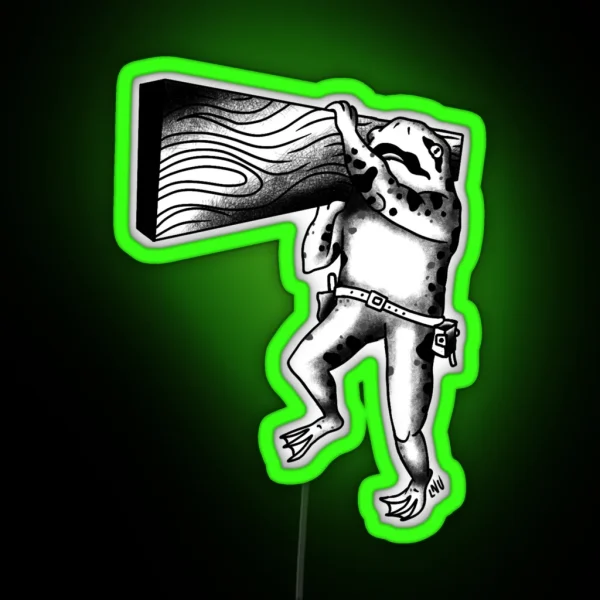 Frog Carpenter RGB Neon Sign