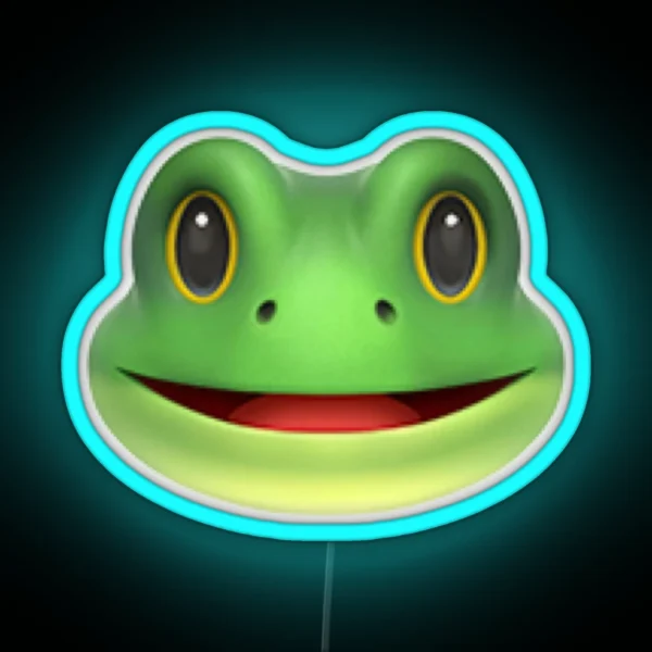 Frog Emoji RGB Neon Sign