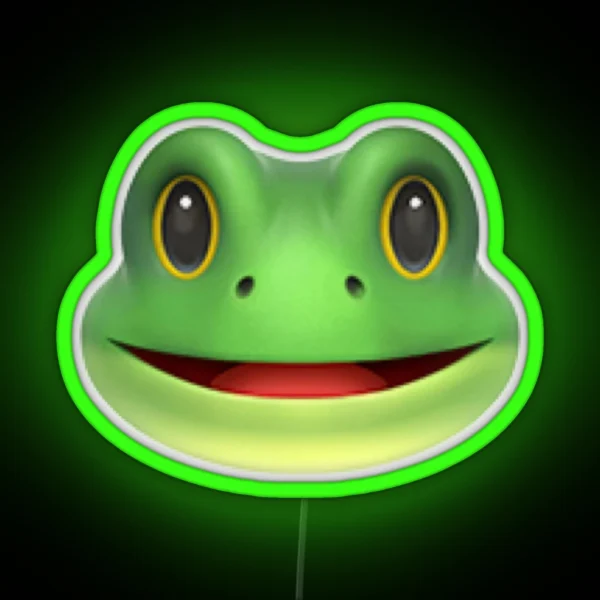 Frog Emoji RGB Neon Sign