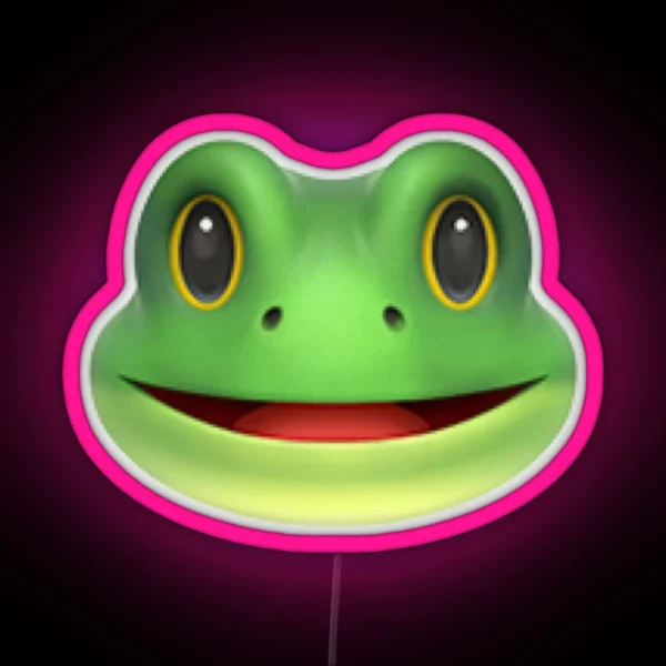 Frog Emoji RGB Neon Sign
