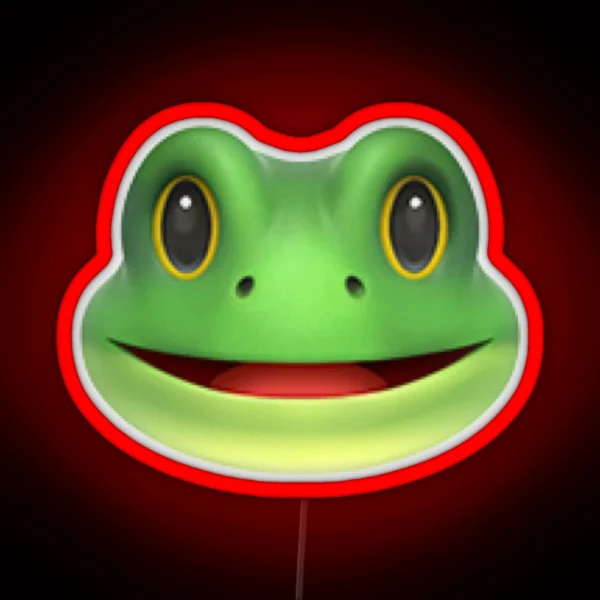 Frog Emoji RGB Neon Sign