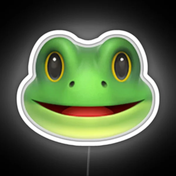 Frog Emoji RGB Neon Sign