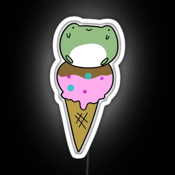 Frog Icecream RGB Neon Sign