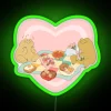 Neon RGB Frog Picnic Home Decor Sign for Fun Vibes