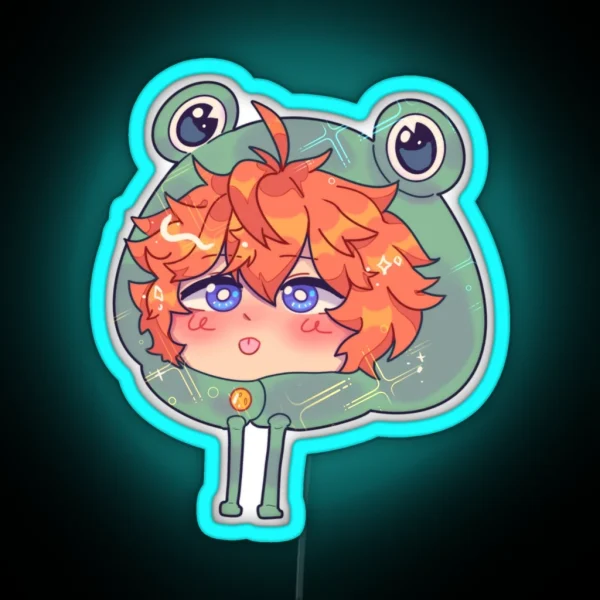 Froggy Hat Tartaglia RGB Neon Sign