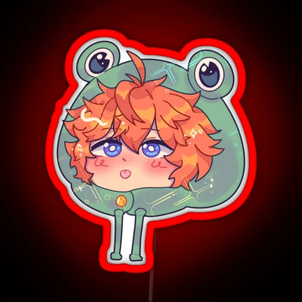 Froggy Hat Tartaglia RGB Neon Sign