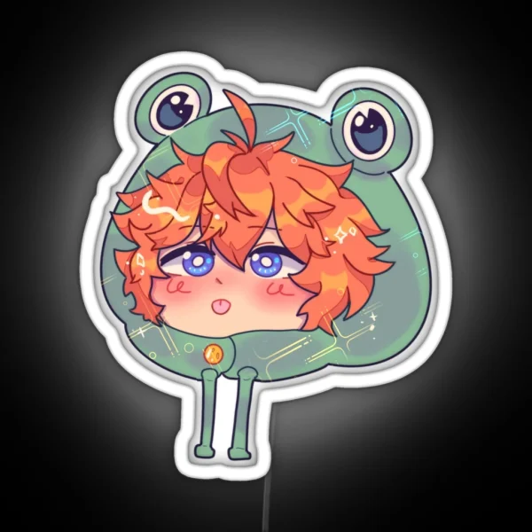 Froggy Hat Tartaglia RGB Neon Sign