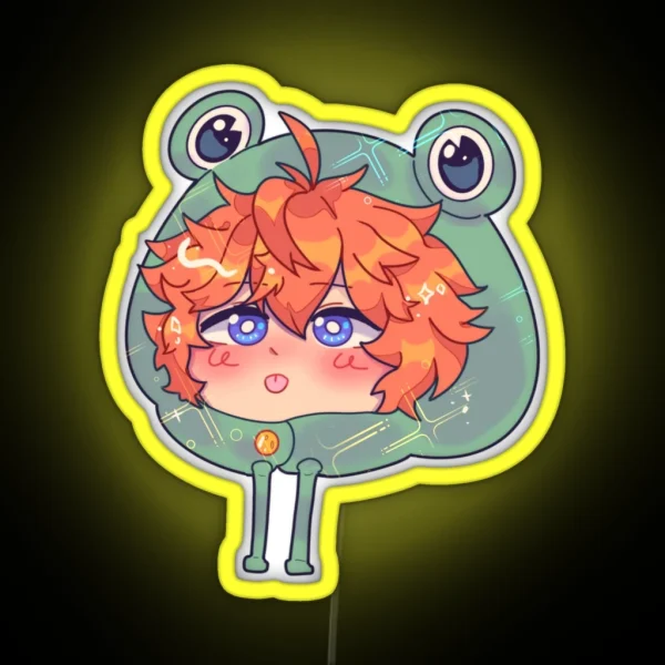 Froggy Hat Tartaglia RGB Neon Sign