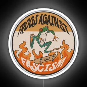 Frogs Against Fascism RGB Neon Sign