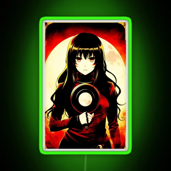 Frying Pan 70 S Anime Horror Movie Poster RGB Neon Sign