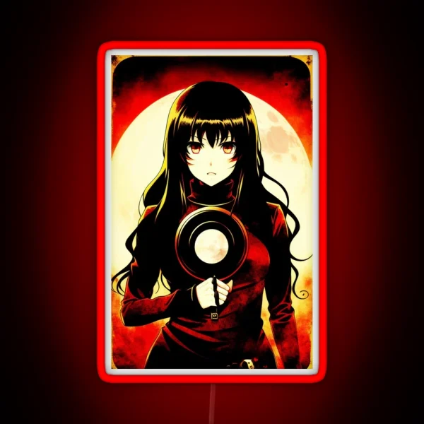 Frying Pan 70 S Anime Horror Movie Poster RGB Neon Sign