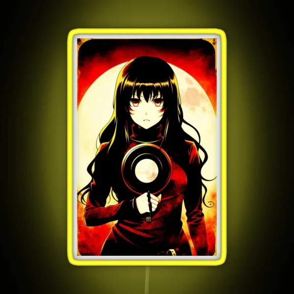 Frying Pan 70 S Anime Horror Movie Poster RGB Neon Sign