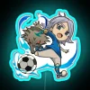 Neon sports anime fan decor featuring Fubuki and Inazuma Eleven logo