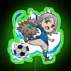 Neon Sign Featuring Fubuki from Inazuma Eleven in Vibrant Color