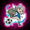 Vibrant RGB LED Sign for Fans of Chibi Art and Sports