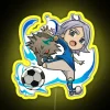 Eye-catching RGB neon sports team sign for anime fan decor