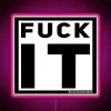 Vibrant RGB LED neon sign for custom Fuck It messages