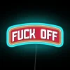 RGB Neon Sign: Funky Drinking Vibe with a Foul Mouthed Warning