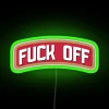 RGB Neon Vodka Drink Sign with Edgy Motivational Quote Design