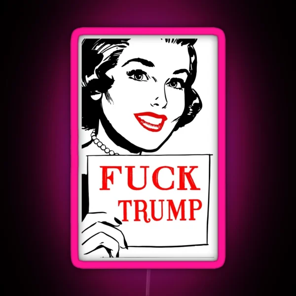Fuck Trump Retro RGB Neon Sign