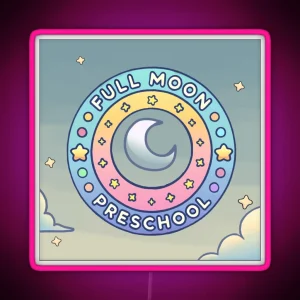 Full Moon Preschool Logo RGB Neon Sign