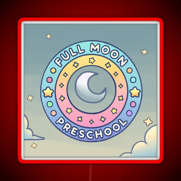 Full Moon Preschool Logo RGB Neon Sign