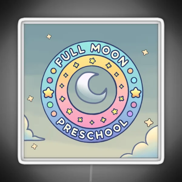 Full Moon Preschool Logo RGB Neon Sign