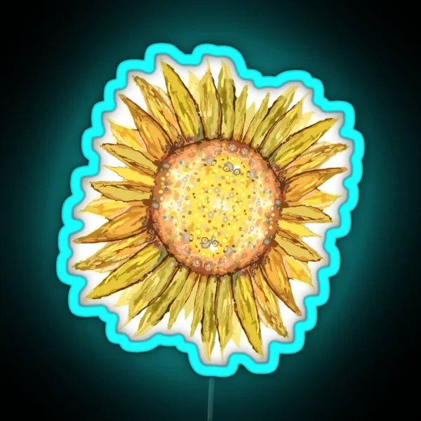 Full Sunflower RGB Neon Sign