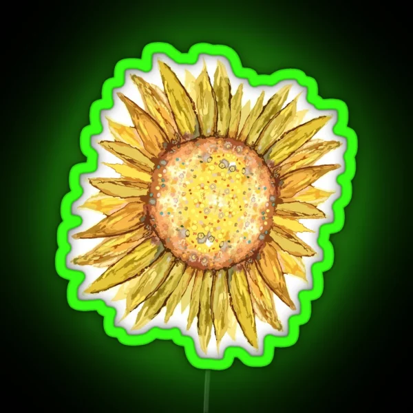 Full Sunflower RGB Neon Sign