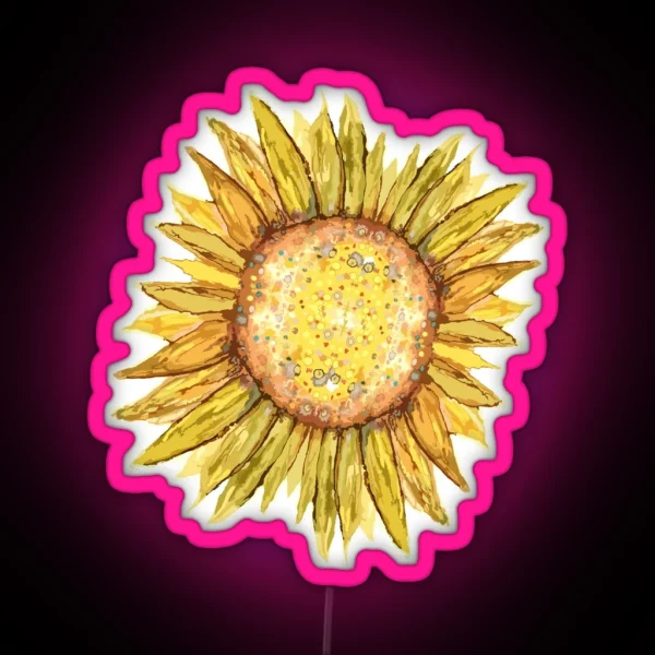 Full Sunflower RGB Neon Sign