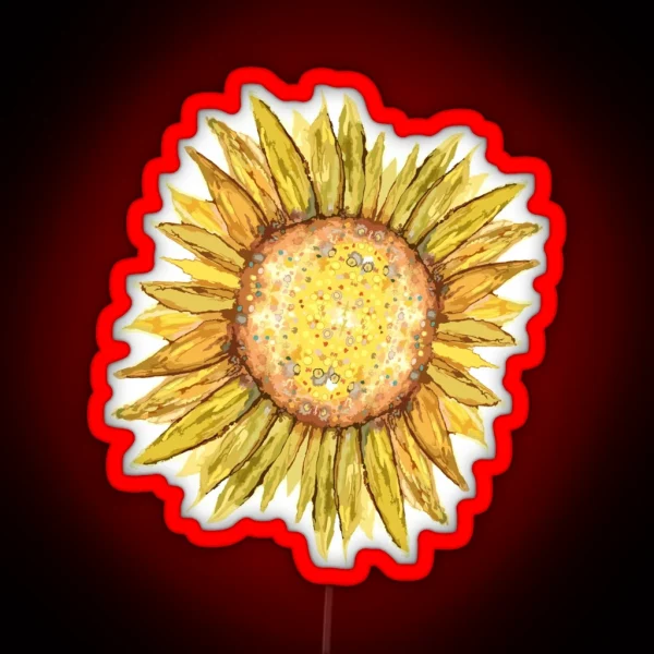 Full Sunflower RGB Neon Sign