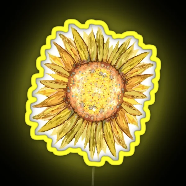 Full Sunflower RGB Neon Sign