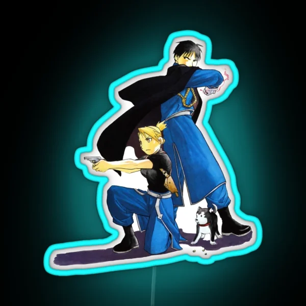 Fullmetal Alchemist Riza Hawkeye And Roy Mustang RGB Neon Sign