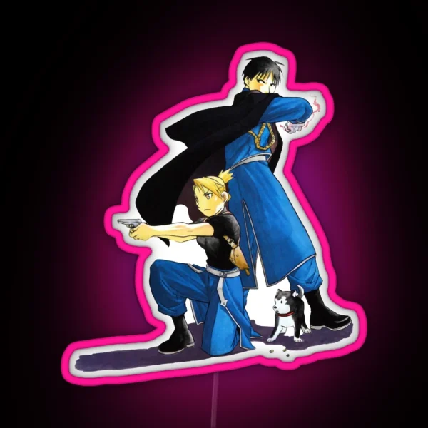 Fullmetal Alchemist Riza Hawkeye And Roy Mustang RGB Neon Sign